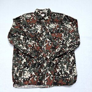 Levi's‎ Jackson Worker Shirt Womens Medium Relaxed Corduroy Camouflage Button Up